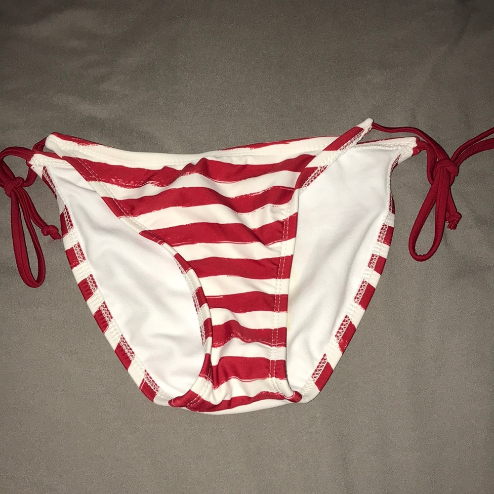American Flag Stripes Side-Tie Bikini Bottom